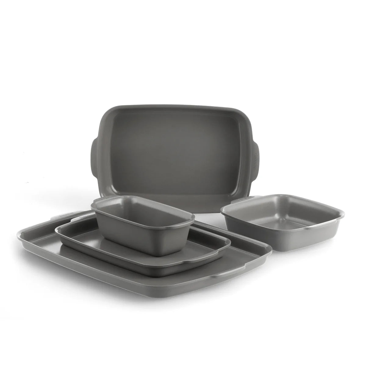 Premiere Ovenware Ceramic Nonstick 5-Piece Set | Gray