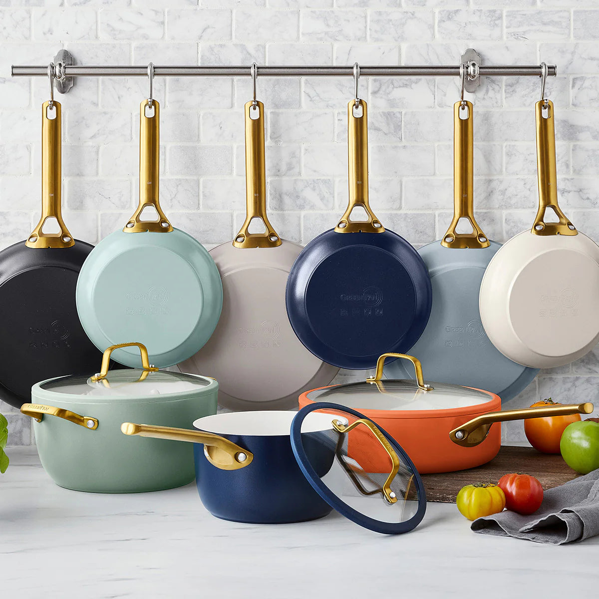Reserve Pro Ceramic Nonstick 10-Piece Cookware Set | Ocean