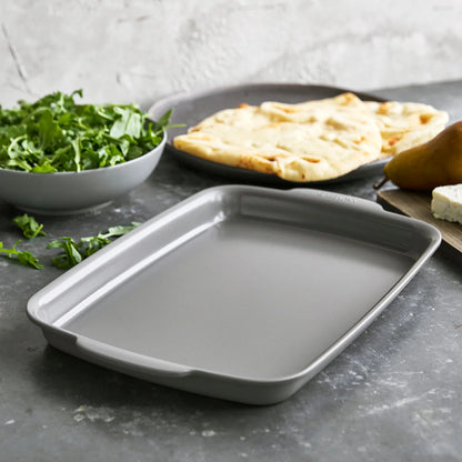 Premiere Ovenware Ceramic Nonstick 13" x 9" Quarter Sheet Pan | Gray
