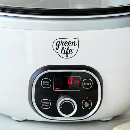 GreenLife Healthy 8-Quart Slow Cooker | White
