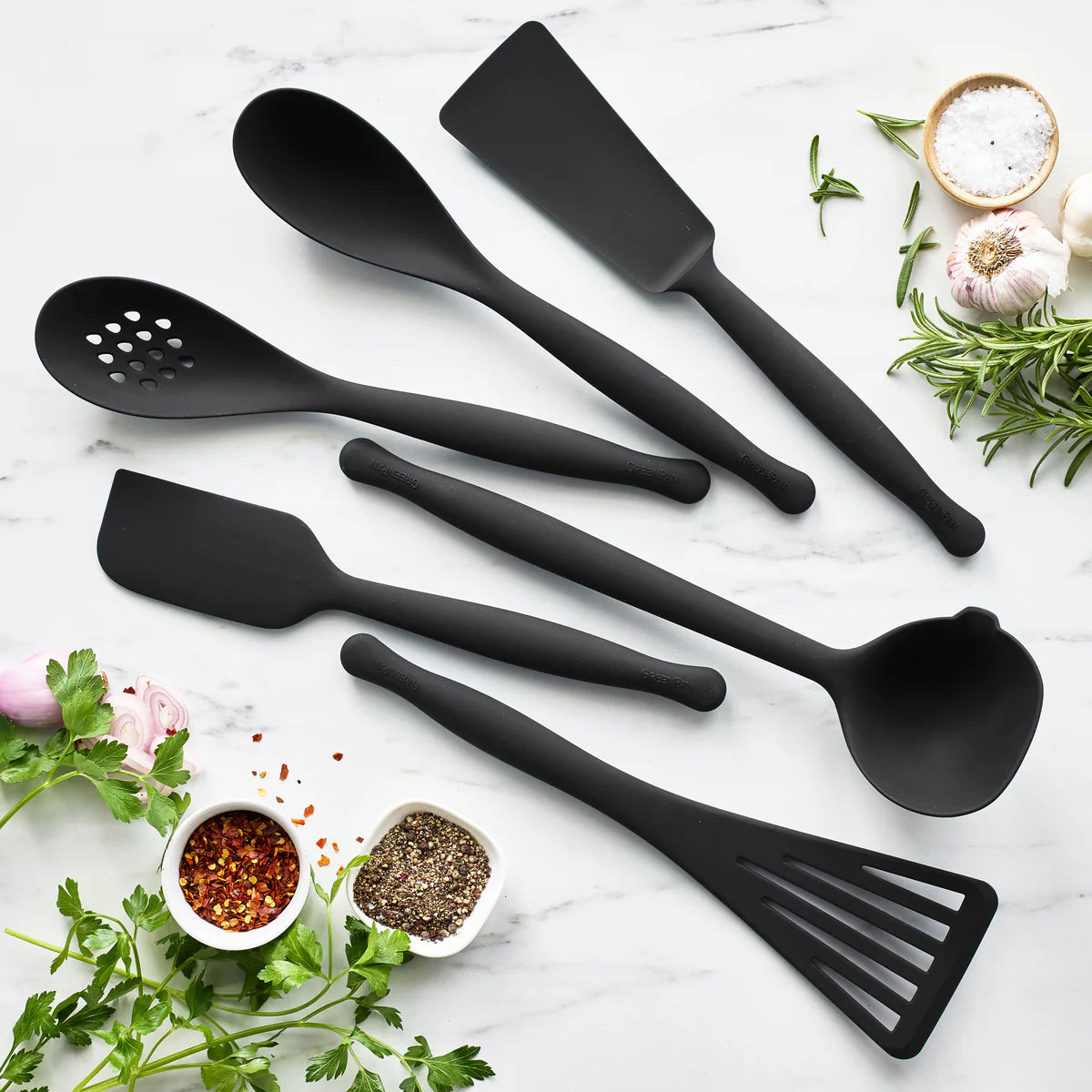 Premiere Silicone Deep Rectangle Spoon | Black