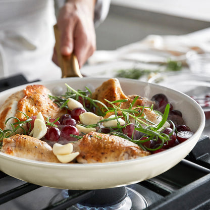 Reserve Pro Ceramic Nonstick 8", 10" and 12" Frypan Set | Cream