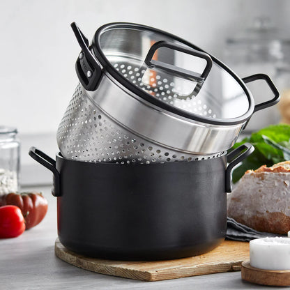 Stanley Tucci™ Ceramic Nonstick 11-Piece Cookware Set | Milano Black