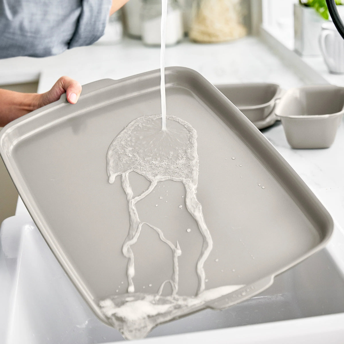 Premiere Ovenware Ceramic Nonstick 4-Piece Set | Taupe