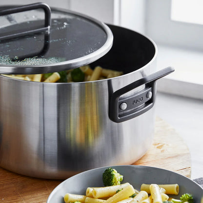 Stanley Tucci™ Stainless Steel Ceramic Nonstick 11-Piece Cookware Set | Black Handles