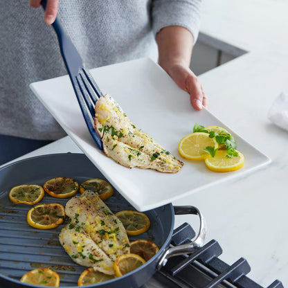 Platinum Silicone Fish Turner | Navy
