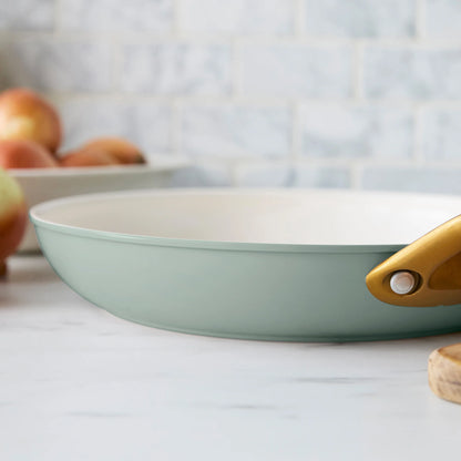 Reserve Pro Ceramic Nonstick 8", 10" and 12" Frypan Set | Moss