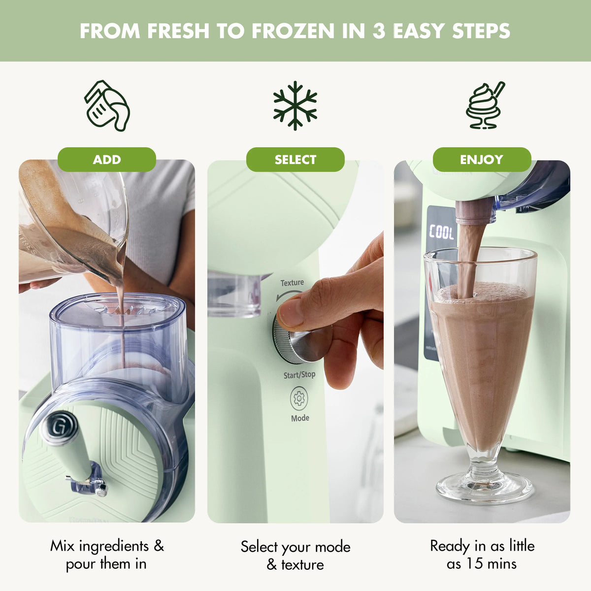 Frost Classic 15-in-1 Ice Cream & Frozen Drink Maker | Pistachio