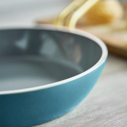 Stanley Tucci™ Ceramic Nonstick 8", 10" and 12" Frypan Set | Venetian Teal