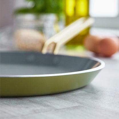 Stanley Tucci™ Ceramic Nonstick 10" Crepe and Omelette Pan | Tuscan Olive