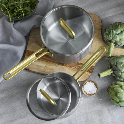 Stanley Tucci™ Mixed Material Stainless Steel 11-Piece Cookware Set