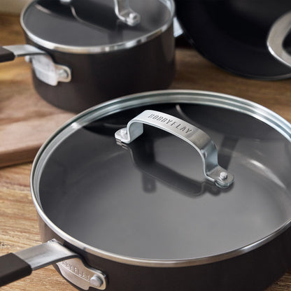 Bobby Flay by GreenPan Professional Ceramic Nonstick 16-Piece Cookware Set | Black