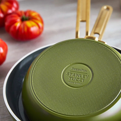 Stanley Tucci™ Ceramic Nonstick 8" and 10" Frypan Set | Tuscan Olive