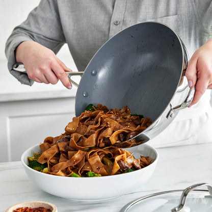 Valencia Pro Stainless Steel 12" Wok with Lid