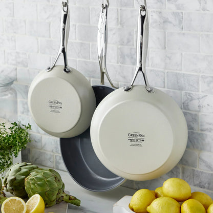 Valencia Pro Ceramic Nonstick 8", 9.5", and 11" Frypan Set | Cream