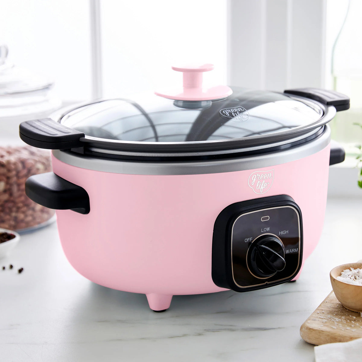 GreenLife Healthy 3.5-Quart Slow Cooker | Pink