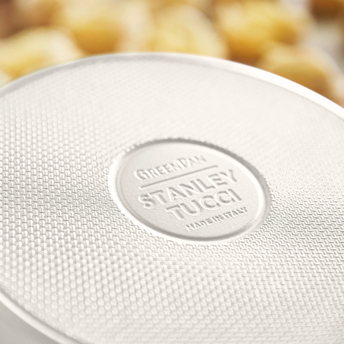 Stanley Tucci™ Ceramic Nonstick 8", 10" and 12" Frypan Set | Carrara White