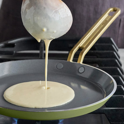 Stanley Tucci™ Ceramic Nonstick 10" Crepe and Omelette Pan | Tuscan Olive