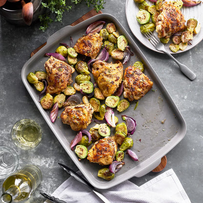 Premiere Ovenware Ceramic Nonstick 18" x 13" Half Sheet Pan | Gray