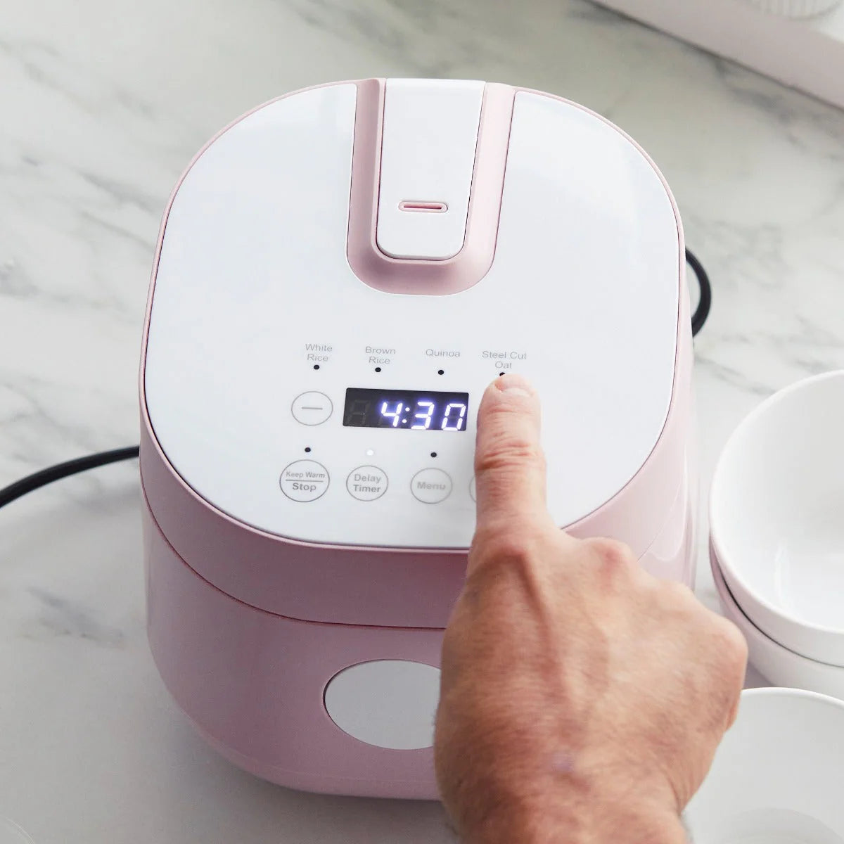GreenLife 4-Cup Rice & Grains Cooker | Pink