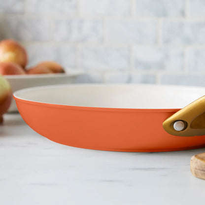 Reserve Pro Ceramic Nonstick 10" and 12" Frypan Set | Harvest