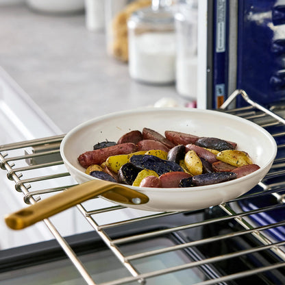 Reserve Pro Ceramic Nonstick 8", 10" and 12" Frypan Set | Cream