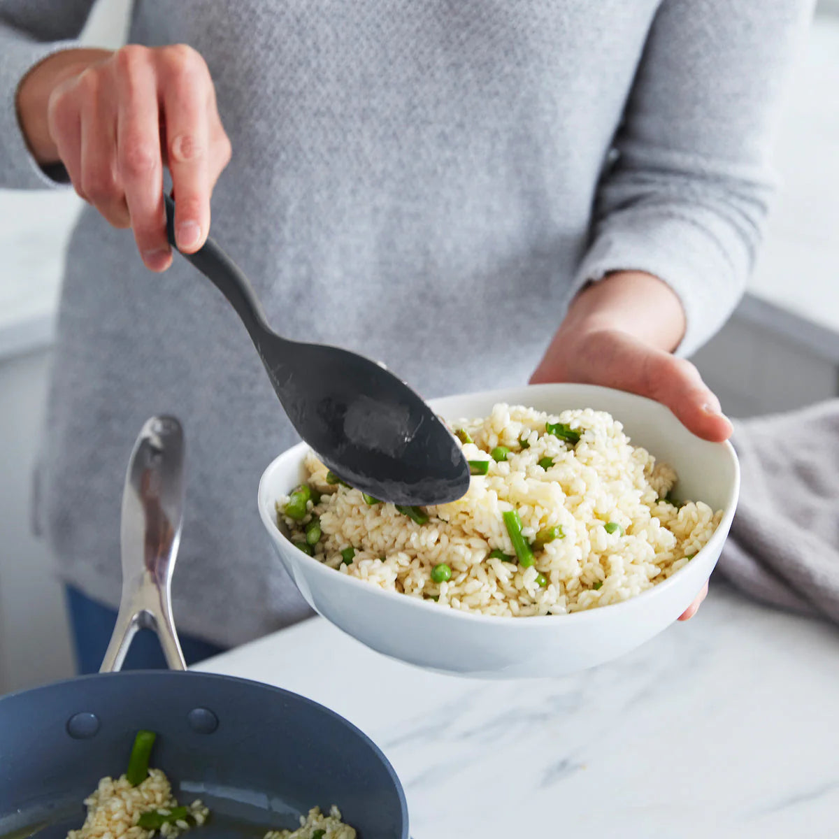 Platinum Silicone Solid Spoon | Gray