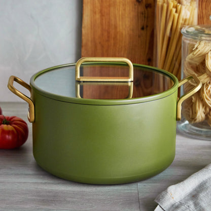 Stanley Tucci™ Ceramic Nonstick 11-Piece Cookware Set | Tuscan Olive