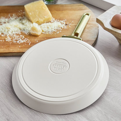 Stanley Tucci™ Ceramic Nonstick 10" Crepe and Omelette Pan | Carrara White