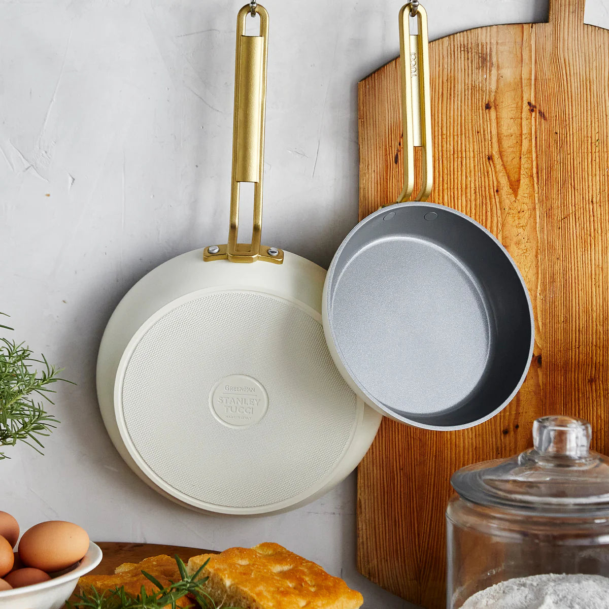 Stanley Tucci™ Ceramic Nonstick 4-Piece Chef Set | Carrara White