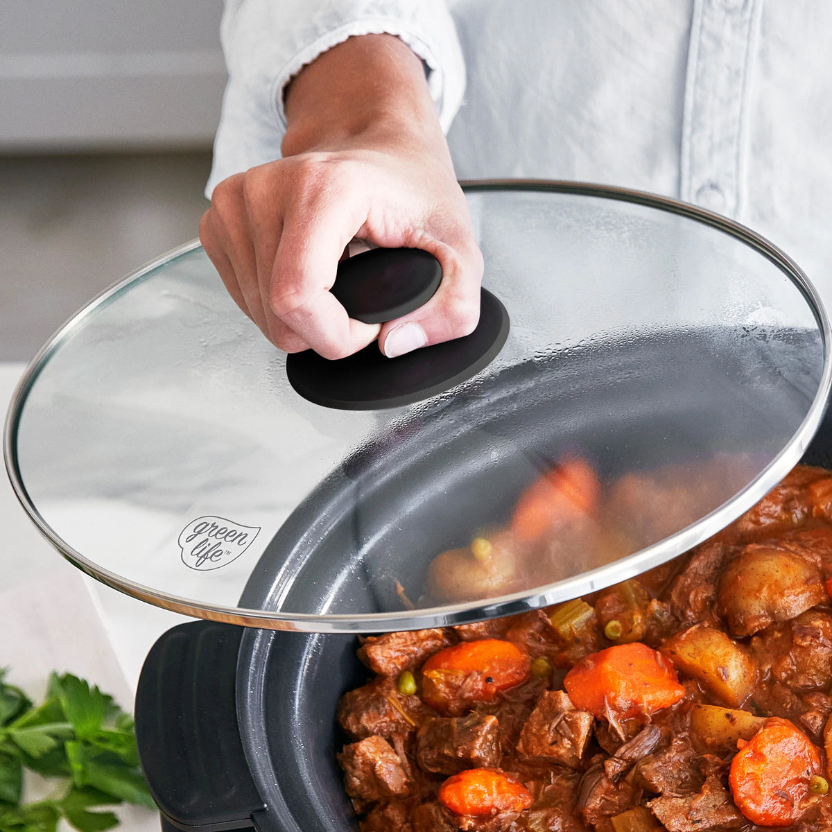GreenLife Healthy 8-Quart Slow Cooker | Black