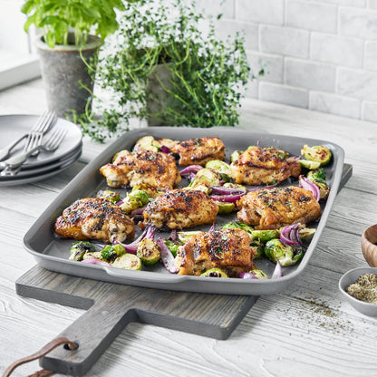 Premiere Ovenware Ceramic Nonstick 18" x 13" Half Sheet Pan | Gray
