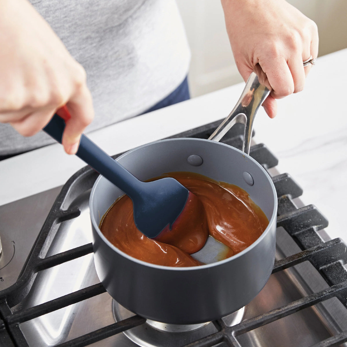 Platinum Silicone 7-Piece Utensil and Crock Set | Navy