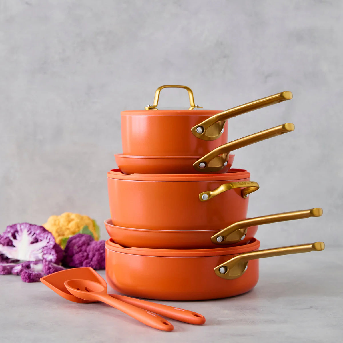 Reserve Pro Ceramic Nonstick 11-Piece Cookware Set | Harvest