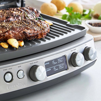 Elite Multi Grill & Griddle with Waffle Plates | Premiere Stainless Steel