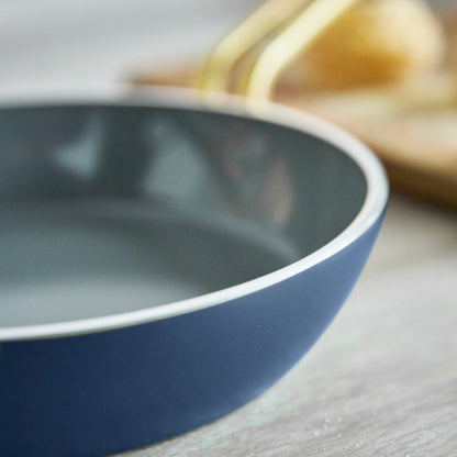 Stanley Tucci™ Ceramic Nonstick 8", 10" and 12" Frypan Set | Marino Blue