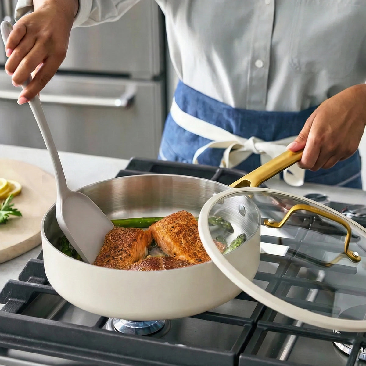 Reserve Pro 20-Piece Cookware & Bakeware Set | Cream