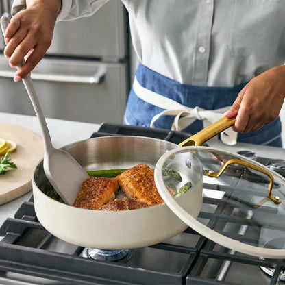 Reserve Pro 20-Piece Cookware & Bakeware Set | Cream