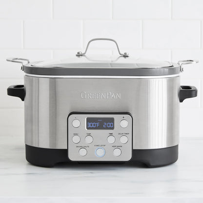 7-in-1 6-Quart Slow Cooker with In-Pot Browning | Stainless Steel