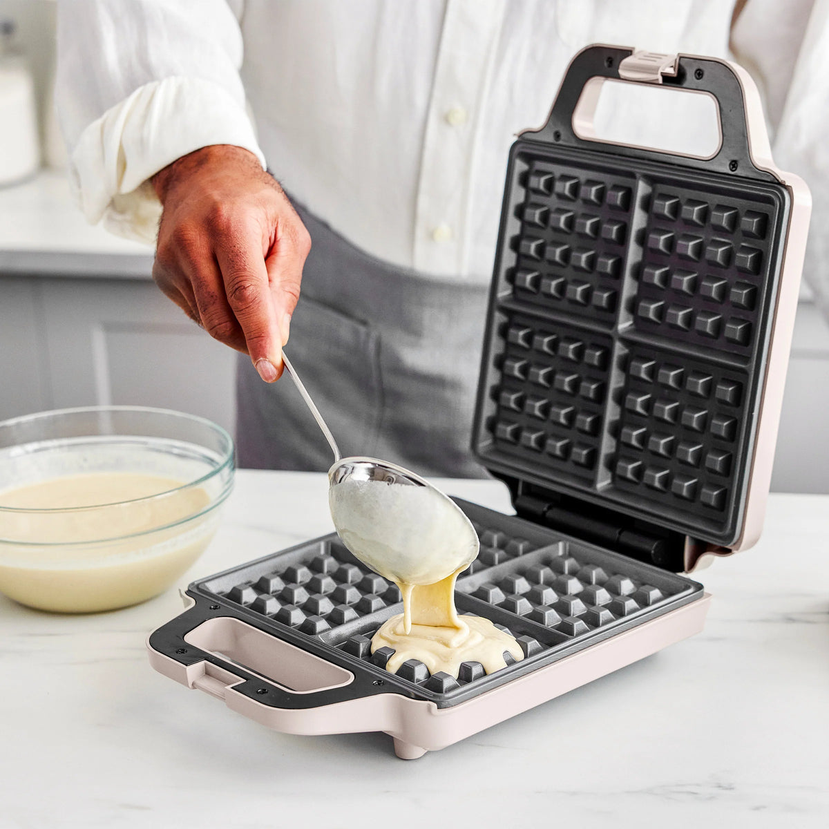 Advanced 4-Square Waffle Maker | Clay