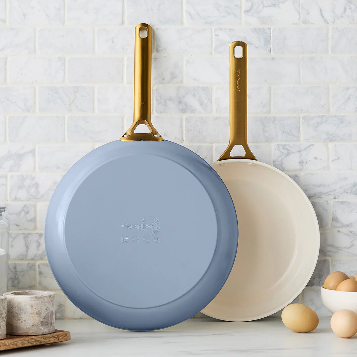 Reserve Pro Ceramic Nonstick 10" and 12" Frypan Set | Ocean