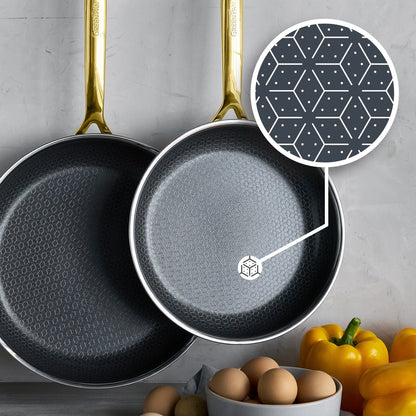 Spectra Gold Thermobond Hybrid Ceramic Nonstick 10" and 12" Frypan Set