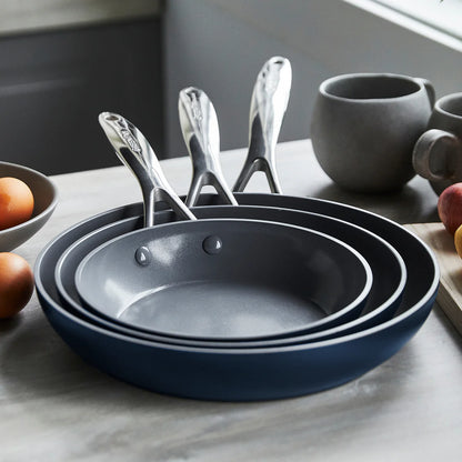 Valencia Pro Ceramic Nonstick 8", 9.5", and 11" Frypan Set | Twilight