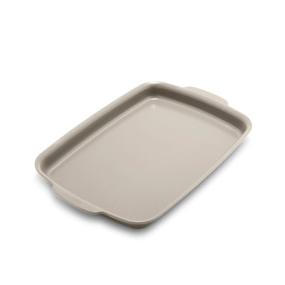 Premiere Ovenware Ceramic Nonstick 13" x 9" Quarter Sheet Pan | Taupe