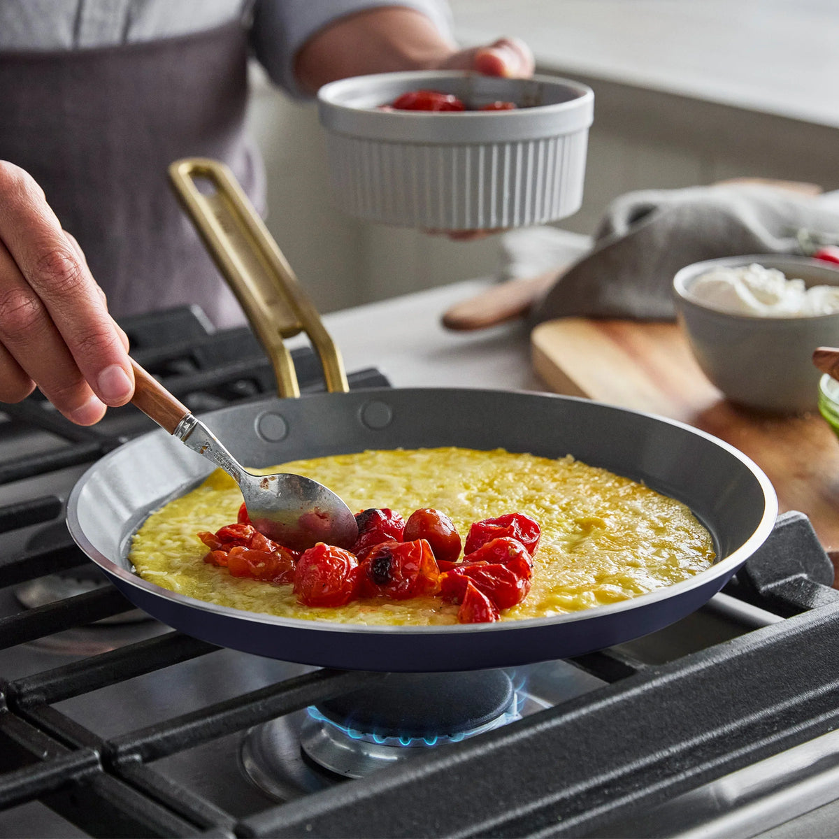 Stanley Tucci™ Ceramic Nonstick 10" Crepe and Omelette Pan | Marino Blue