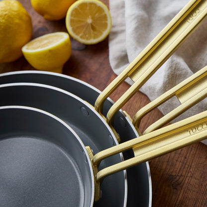 Stanley Tucci™ Stainless Steel Ceramic Nonstick 8", 10" and 12" Frypan Set