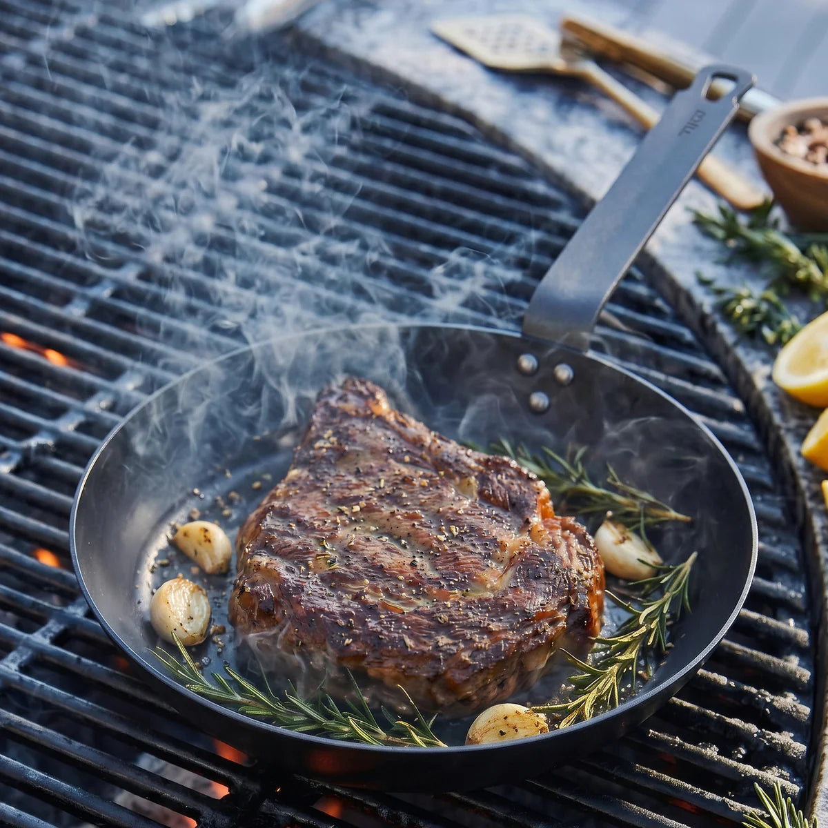 Bobby Flay by GreenPan 5-Piece Carbon Steel Set with Bobby at Home Cookbook
