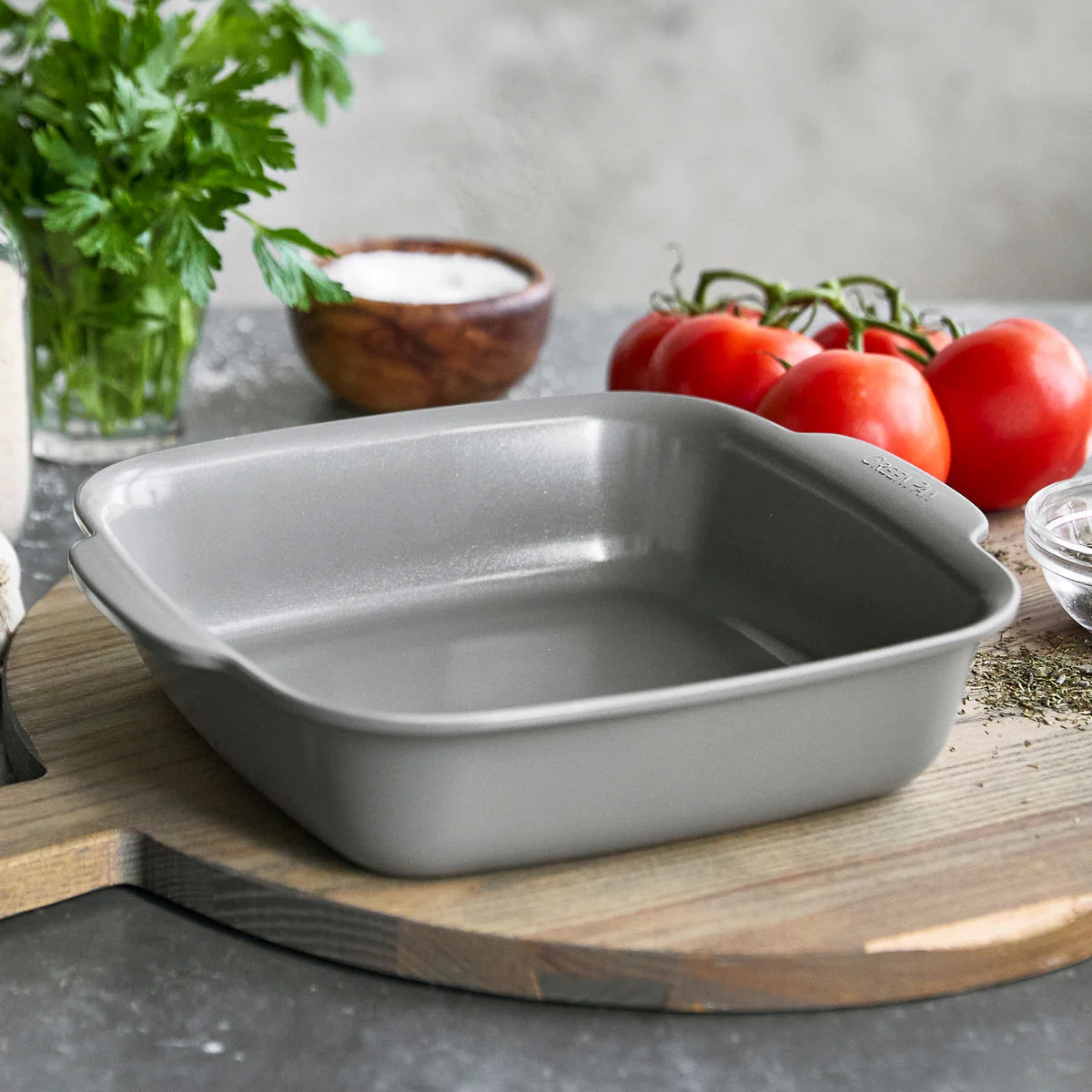 Premiere Ovenware Ceramic Nonstick 8" x 8" Square Baker | Gray