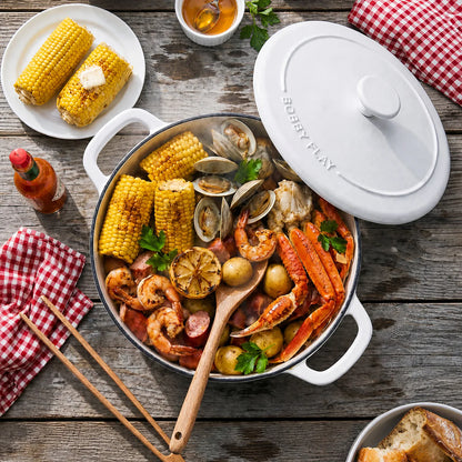 Bobby Flay by GreenPan 5.5-Quart Enameled Cast Iron Dutch Oven | Ivory