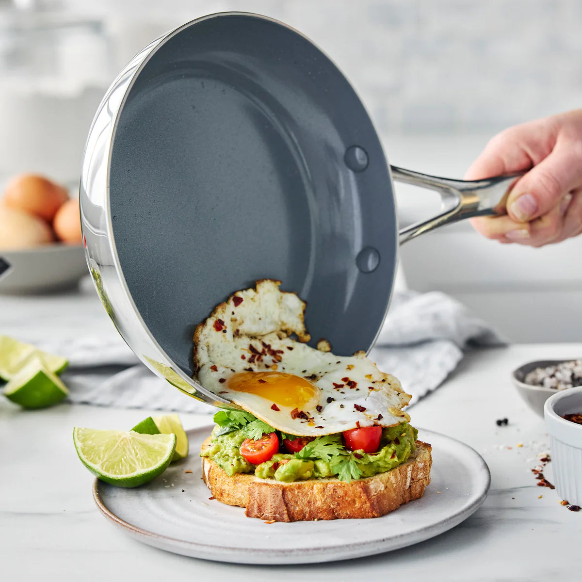 Valencia Pro Stainless Steel 8" and 10" Frypan Set
